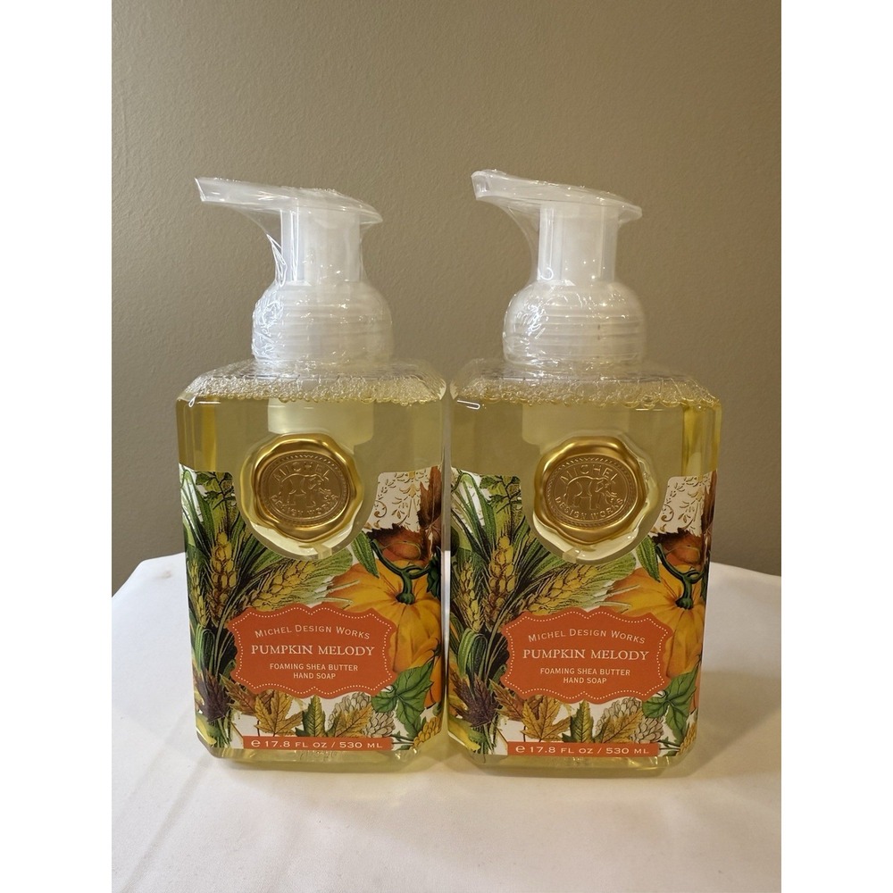 2 Michel Design Works Foaming Liquid Hand Soap Pumpkin Melody  17.8 fl‎ oz